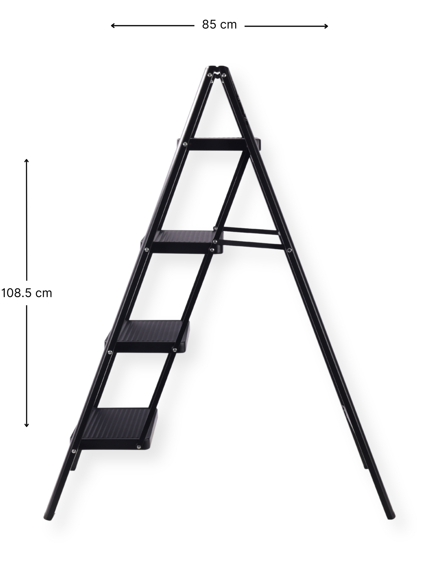Folding 4-step kitchen step stool with anti-slip