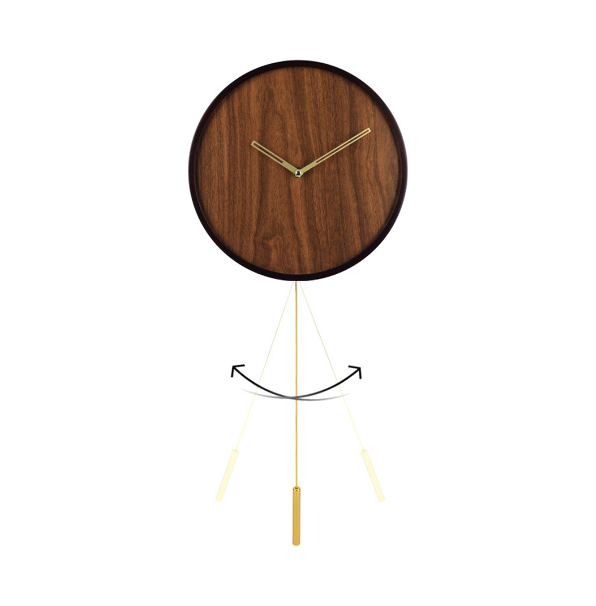 Reloj de pared Stockholm Japandi aspecto madera Ø 30 cm