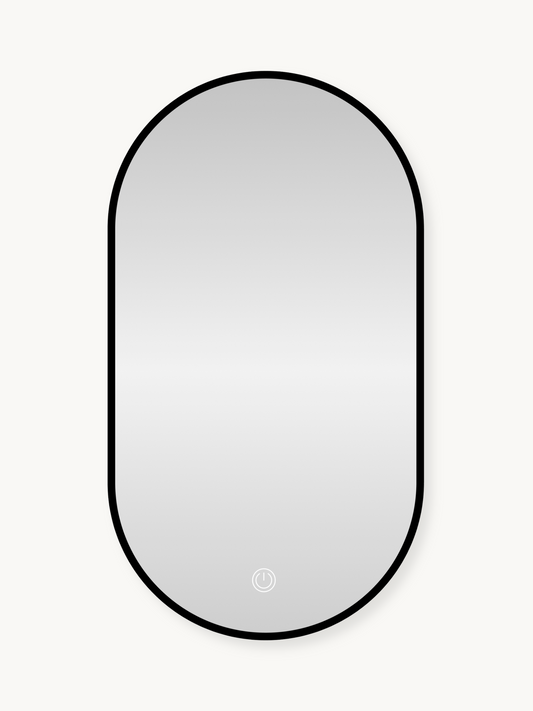 Oval bathroom mirror Nina with dimmable LED lighting