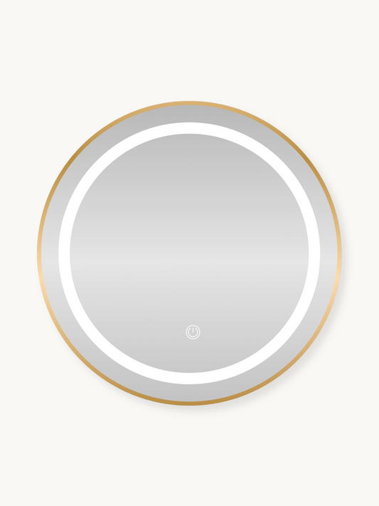 Round bathroom mirror Elodie with dimmable LED lighting