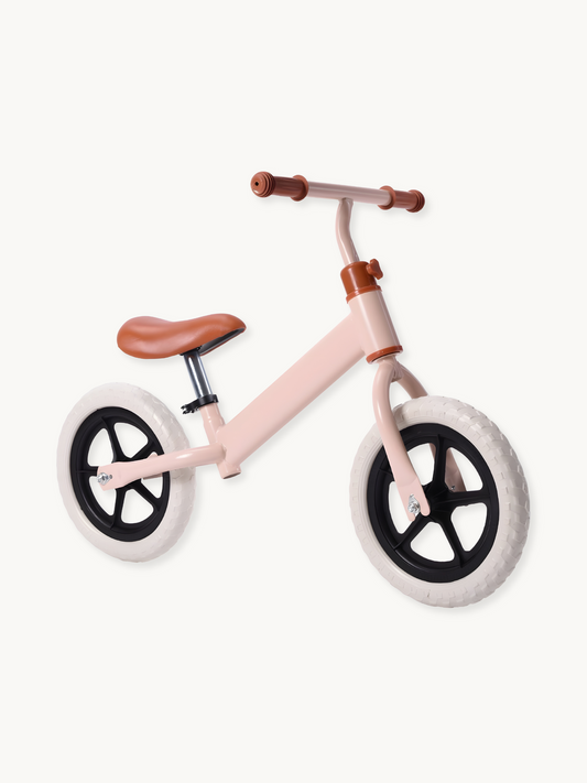 Pink balance bike for kids