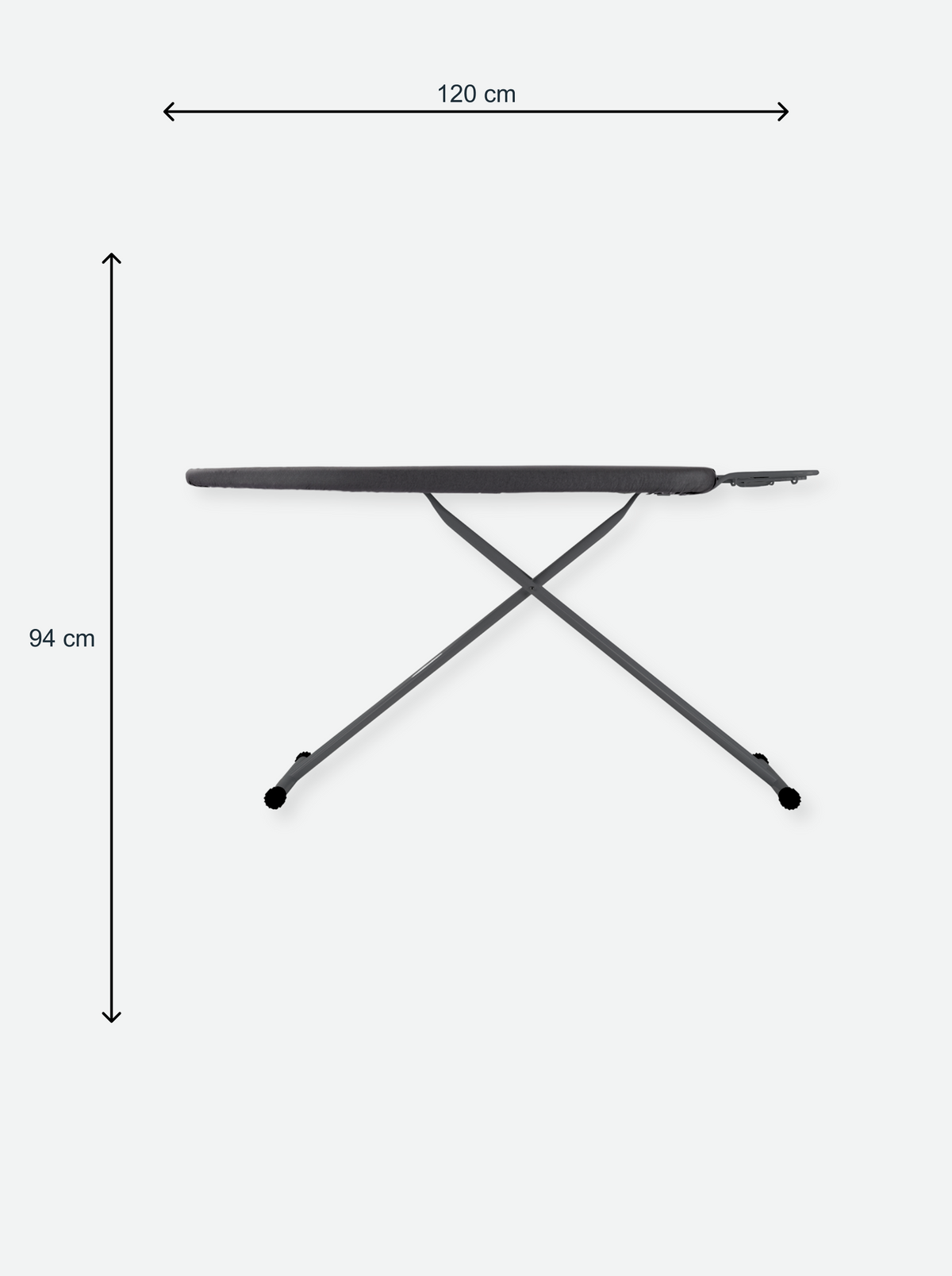 Ironing board with iron rest