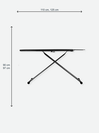 Ironing board with steam unit holder