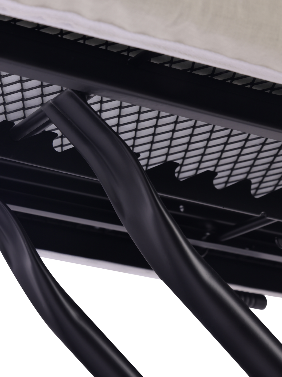Ironing board with steam unit holder