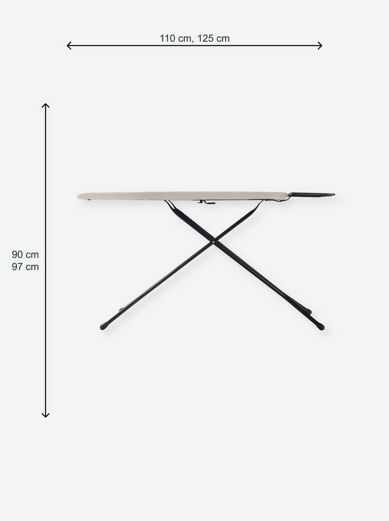 Ironing board with steam unit holder
