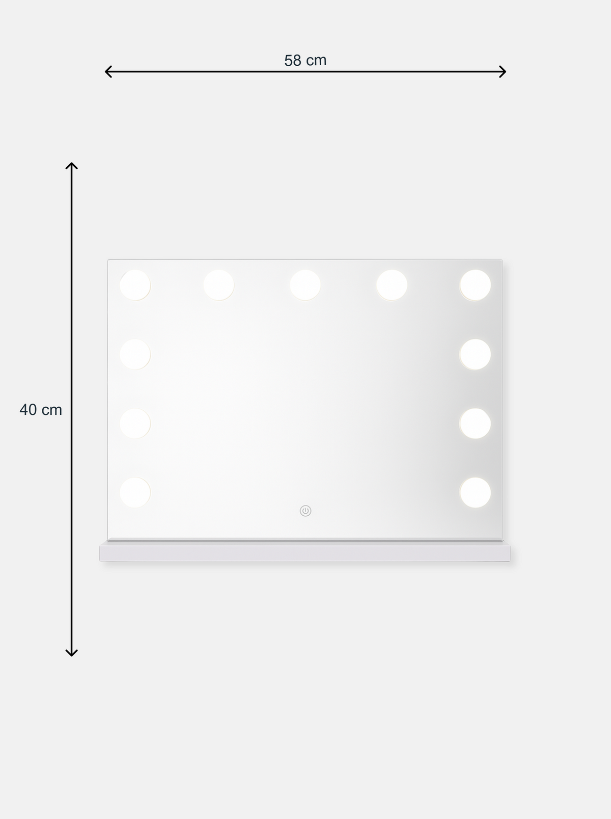 Hollywood make-up mirror Lana with 12 LED Lamps