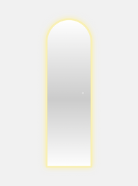 Oval frameless standing mirror Ophelia with LED lighting