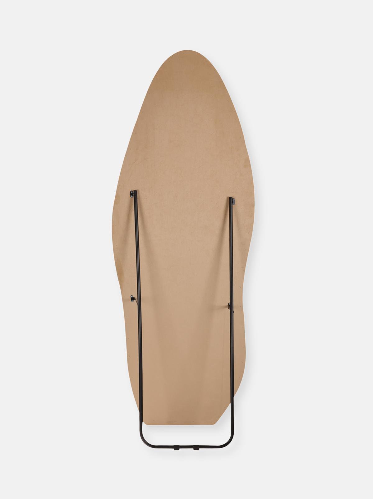 Asymmetrical standing mirror Seraphina with suede velvet upholstery