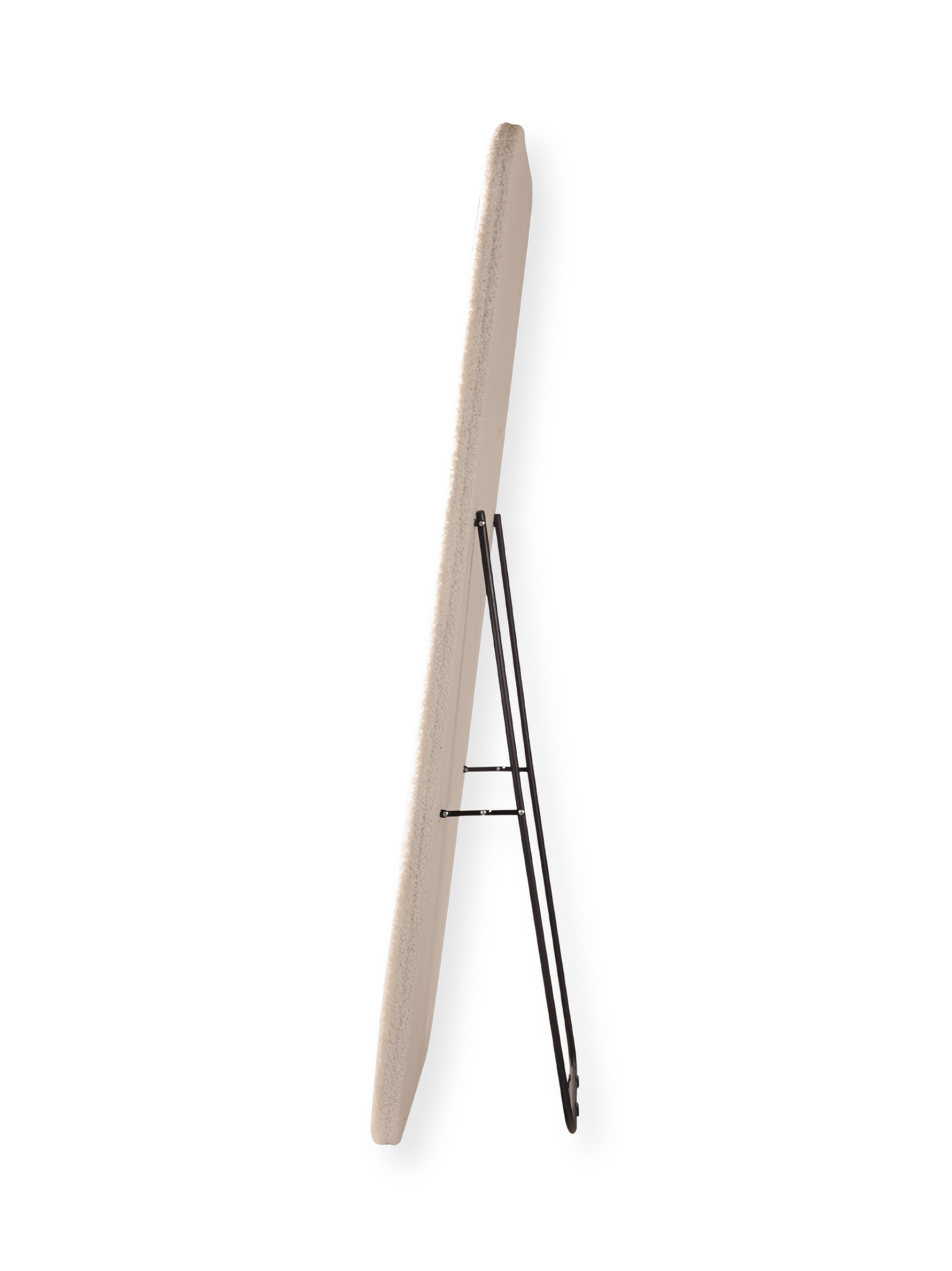 Asymmetrische met teddy beklede staande spiegel Felis