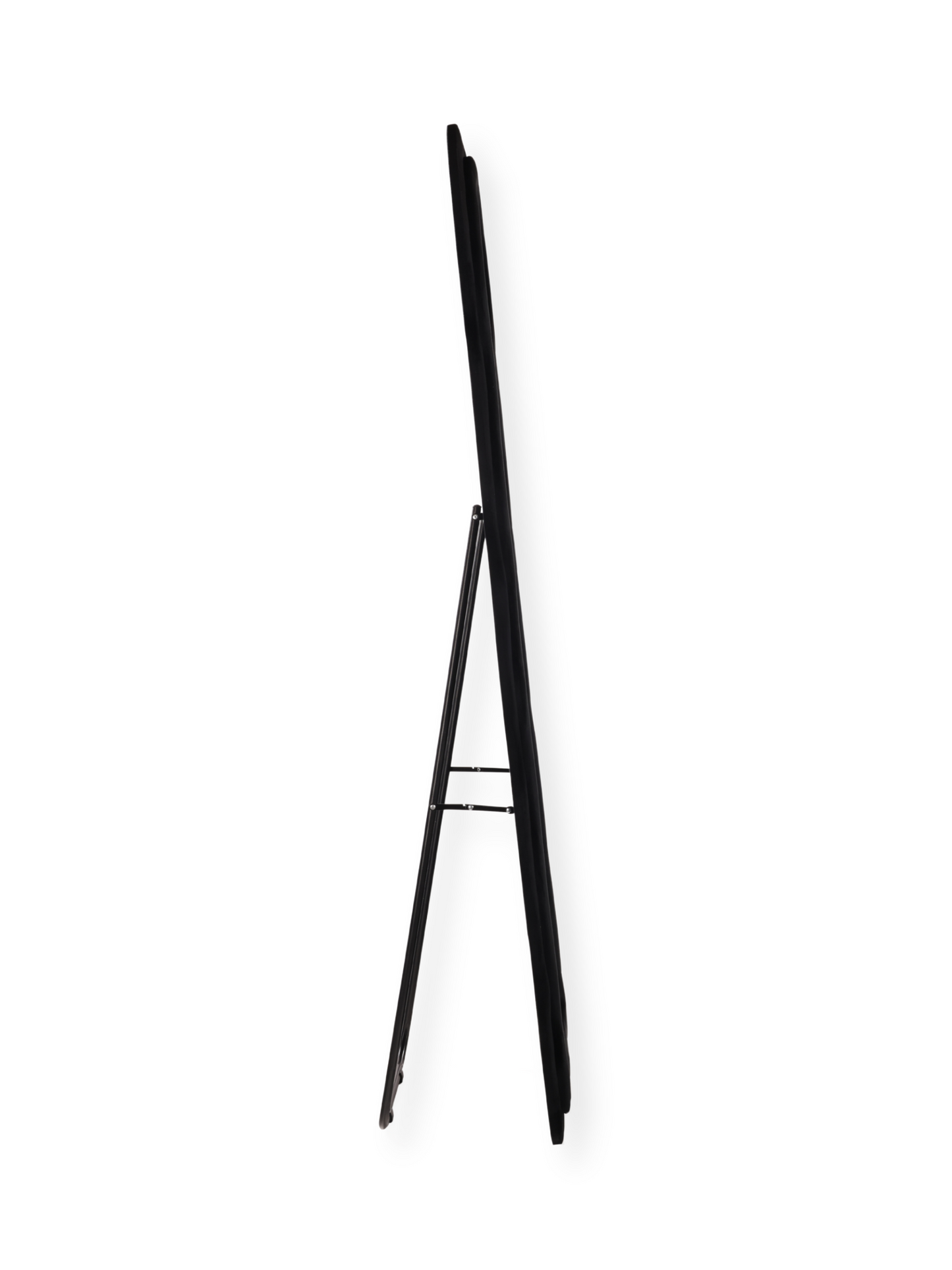 Wavy shaped suede velvet standing mirror Clara