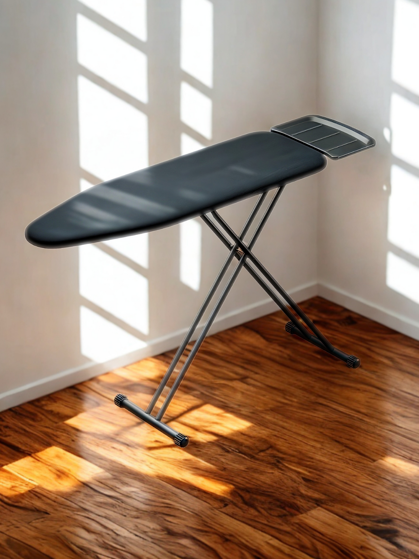Ironing board with steam unit holder