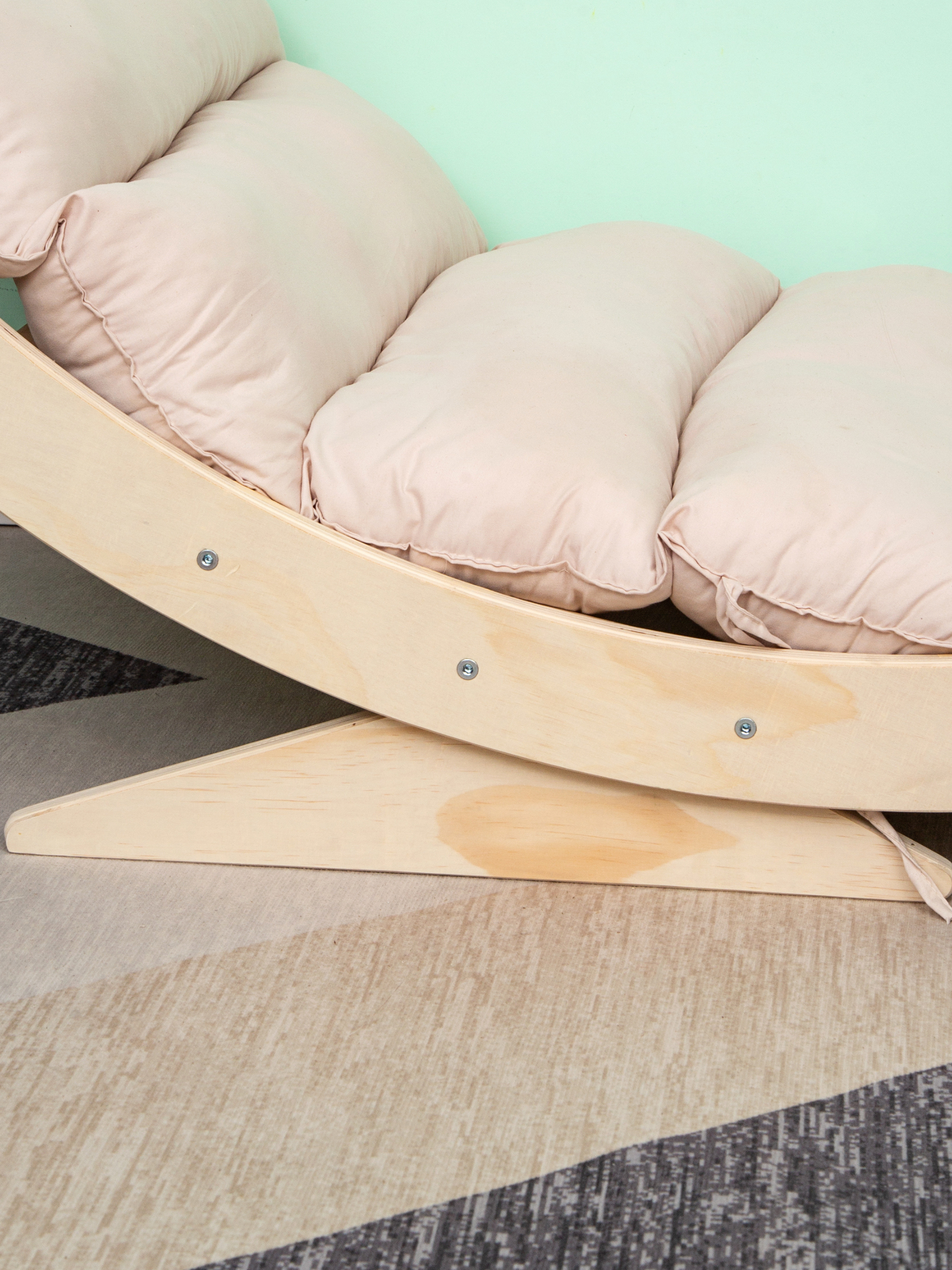 Buxibo 2-in-1 Klimboog met Kussen Houten Speelboog Montessori Klimrek Buxibo 2-in-1 Klimboog met Kussen Houten Speelboog Montessori Klimrek