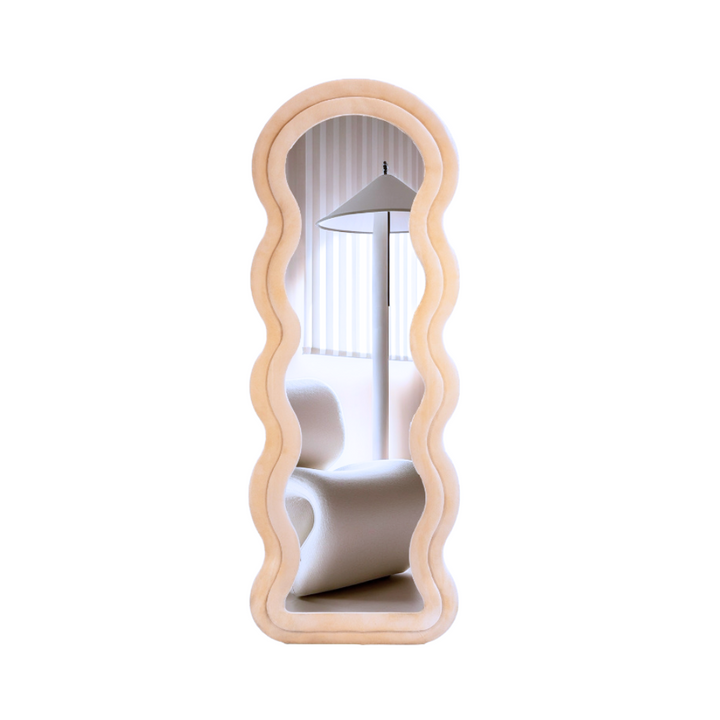 Miroir pleine longueur Daim Velours - 160x60cm - Beige Taupe