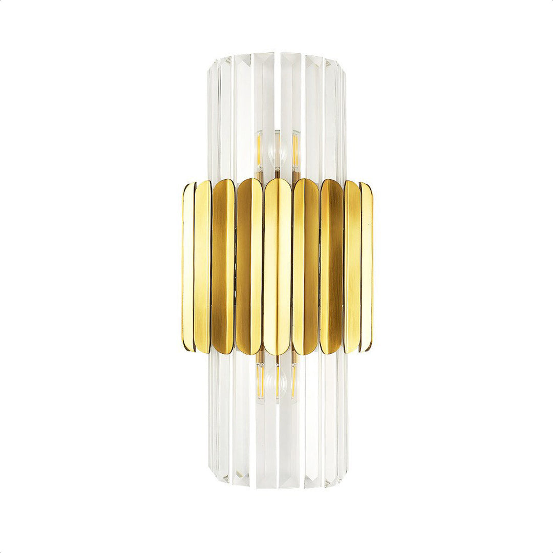 Nástěnná lampa - Krystalová vnitřní nástěnná lampa zlatá - Dekorace do interiéru - 18x45cm - KL-005