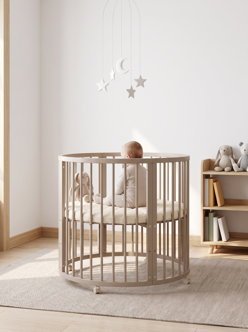 Round playpen Lenny with mattress