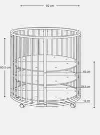 Round playpen Lenny with mattress