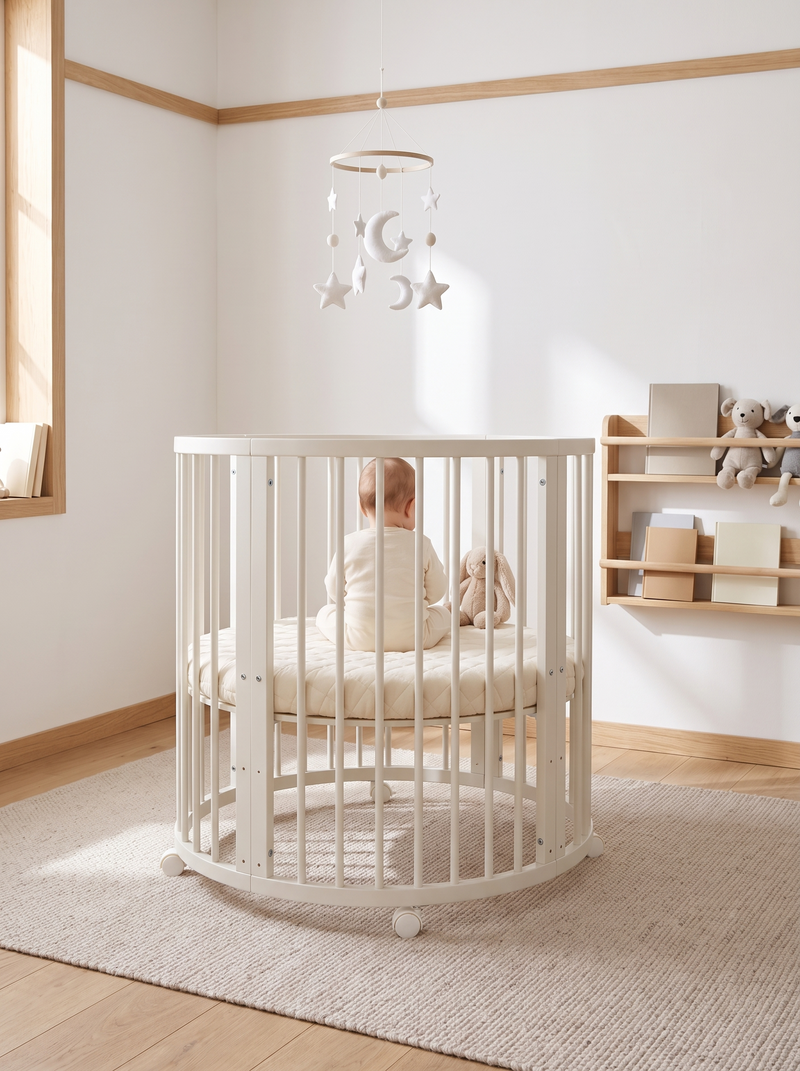 Round playpen Lenny with mattress