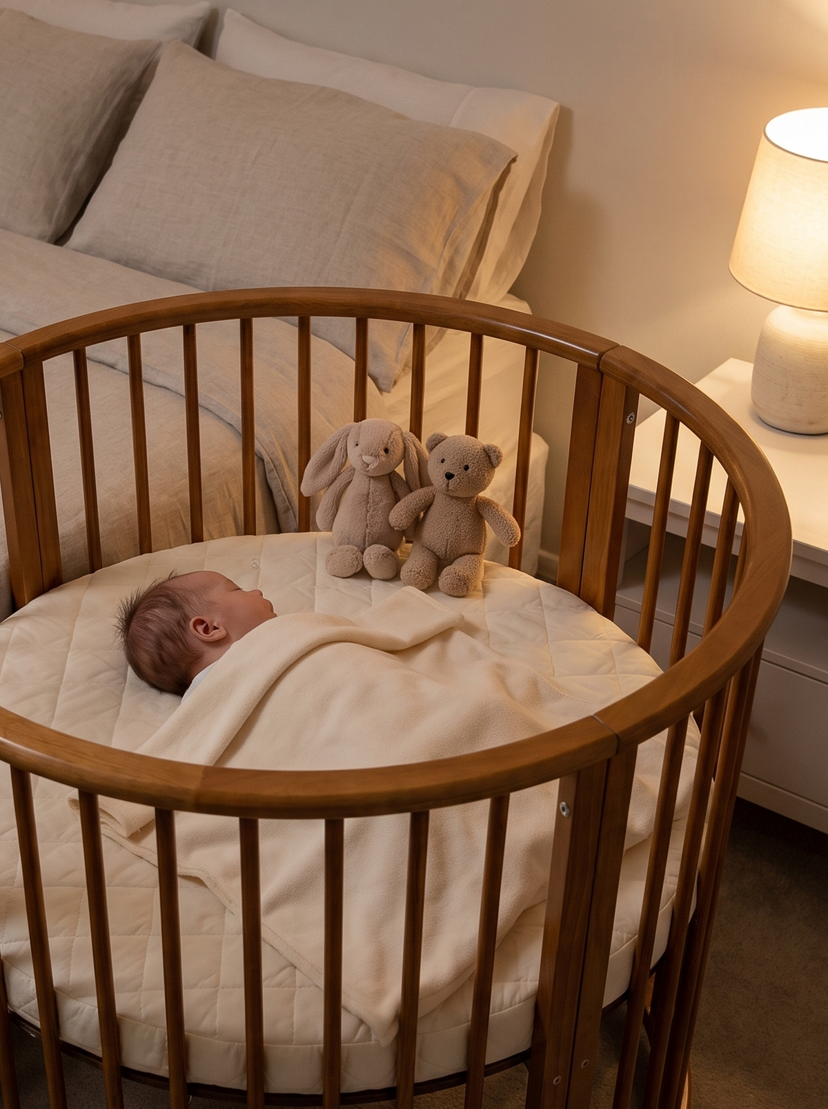 Round playpen Sami with mattress