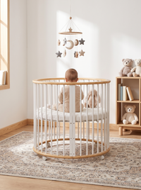 Round playpen Sami with mattress
