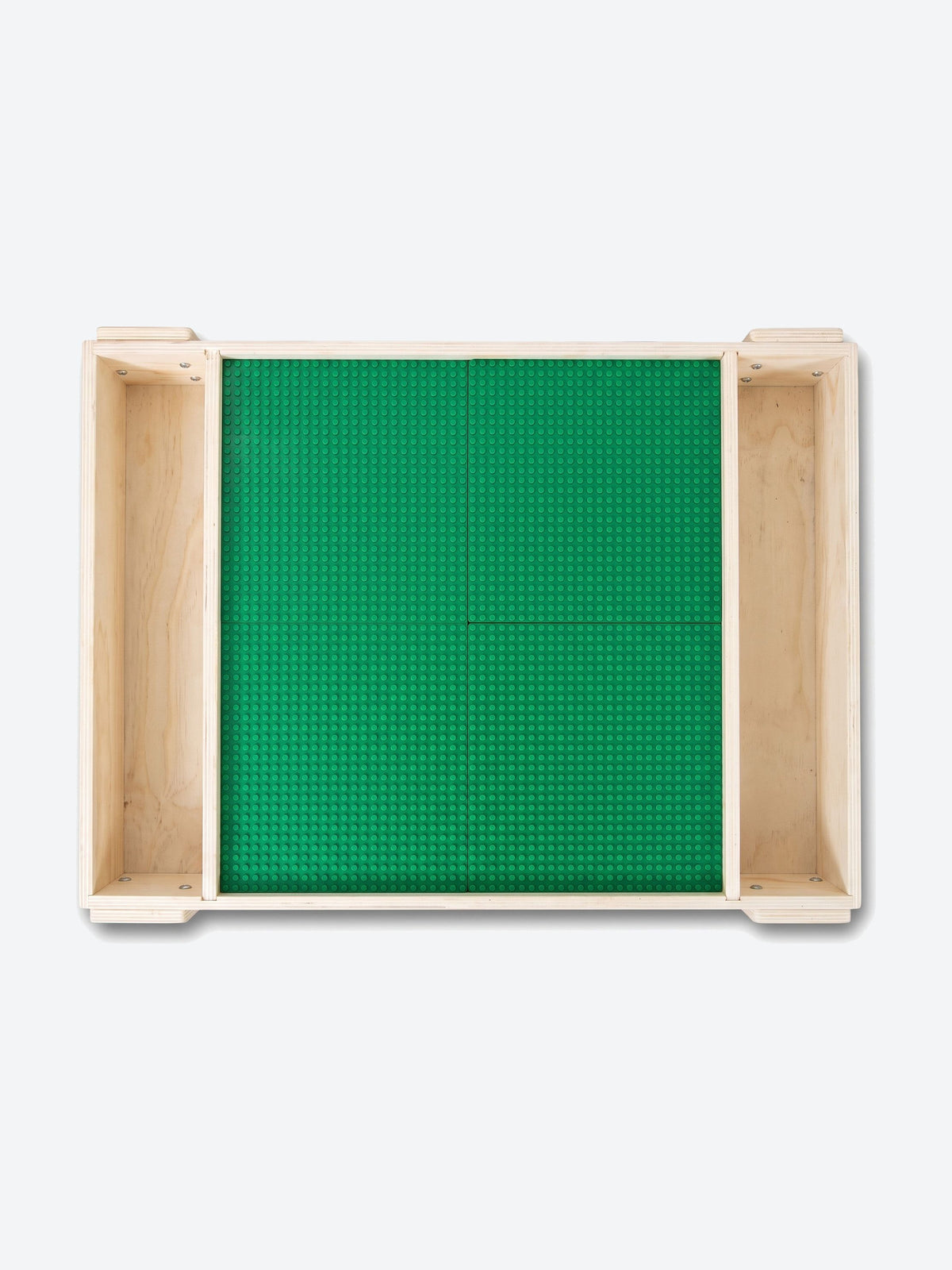 Children's play table with building plate