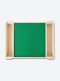 Children's play table with building plate