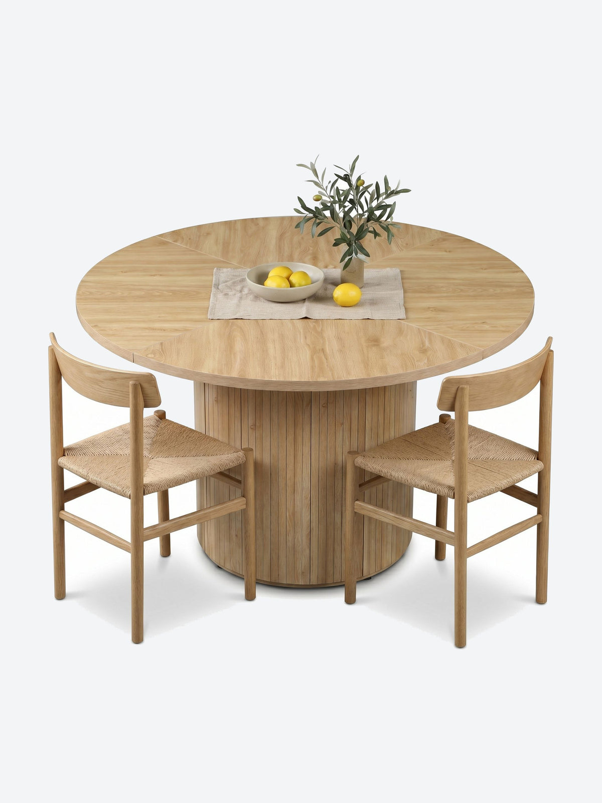 Japandi round dining table