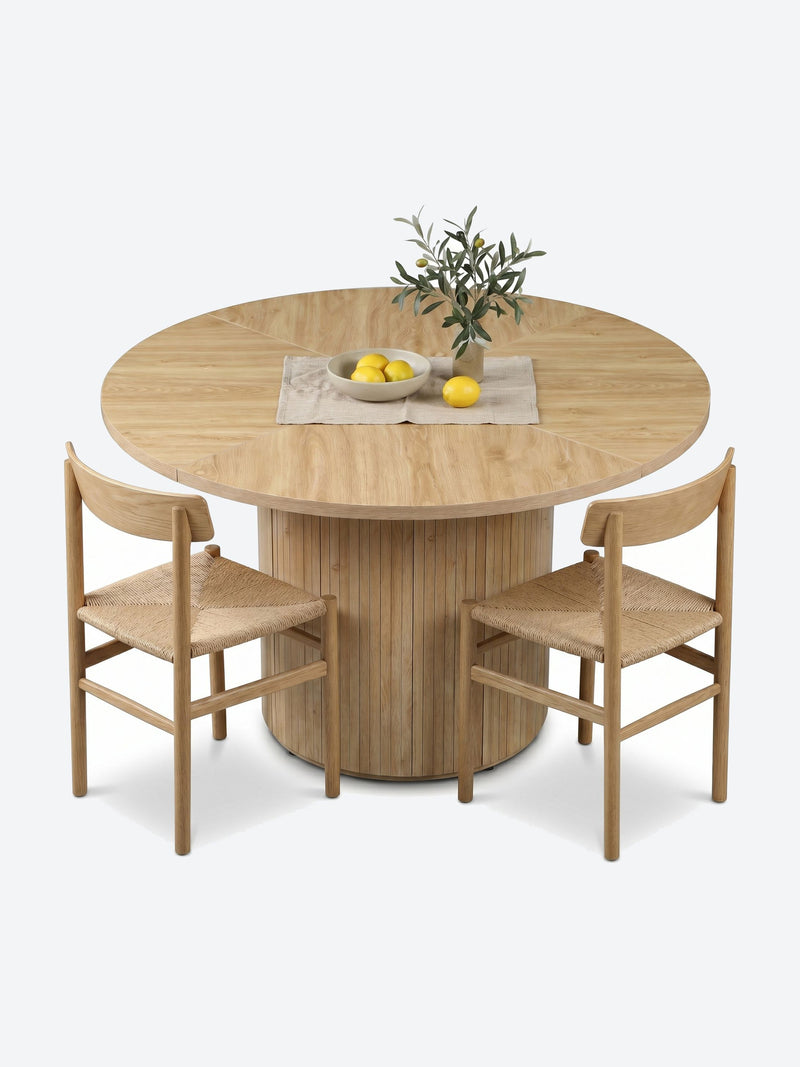 Japandi round dining table
