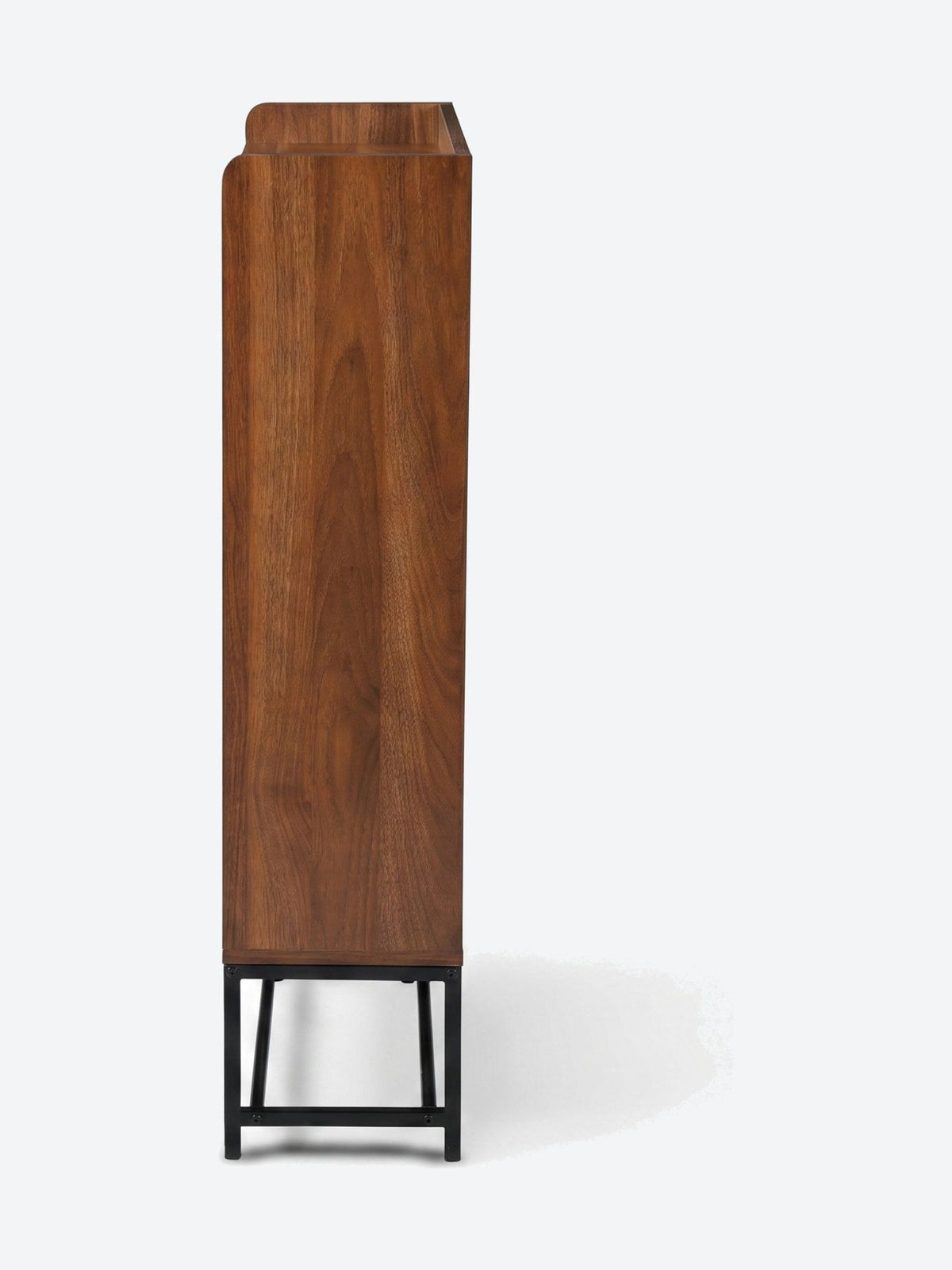 Japandi shoe cabinet with flip-down doors