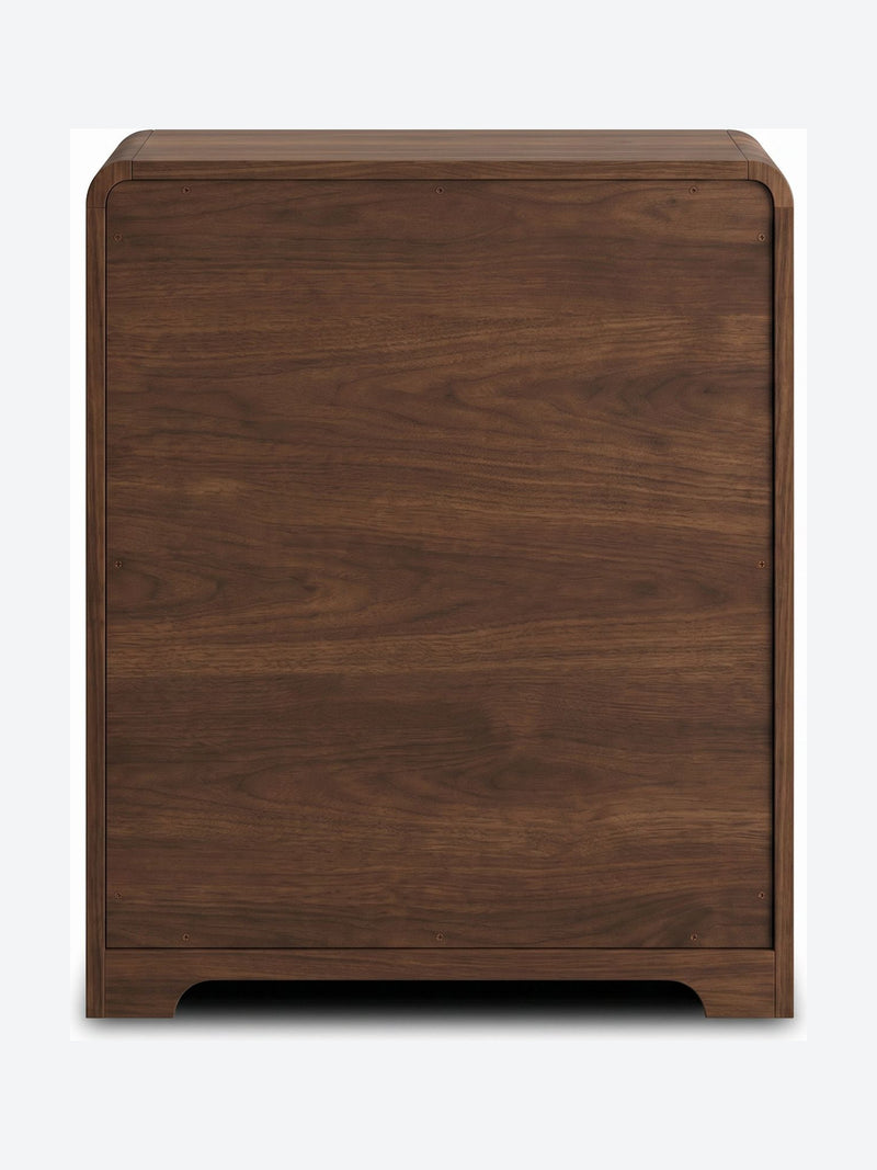 Japandi chest of drawers with rattan front panels