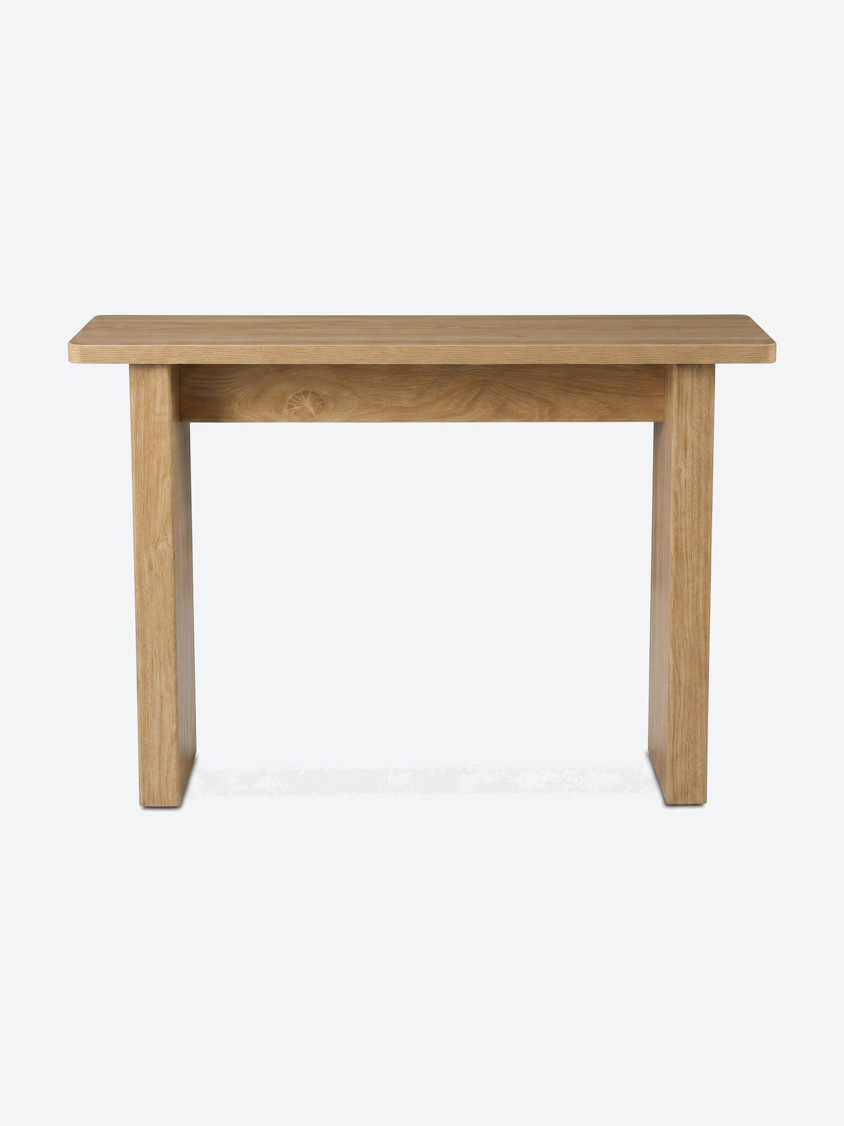Japandi console table with ribbed legs