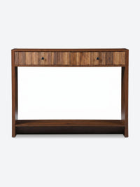 Table console Japandi avec tiroirs et étagère de rangement