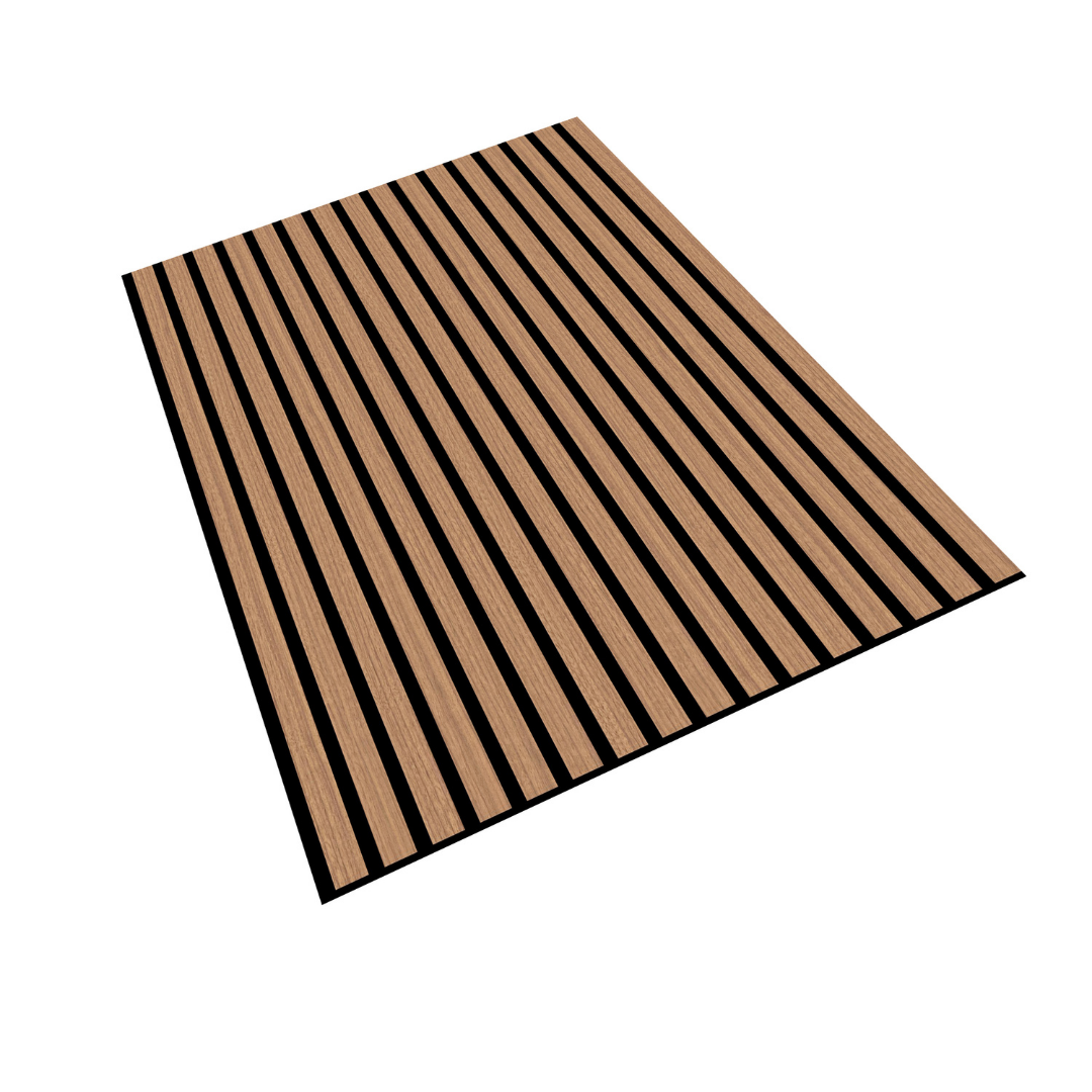 SensaHome Akupanels - Lot de 4 panneaux en bois de haute qualité - Panneaux muraux acoustiques - Panneaux en bois - En bois véritable - Placage de bois sur feutre noir - 60x60 cm - Noyer