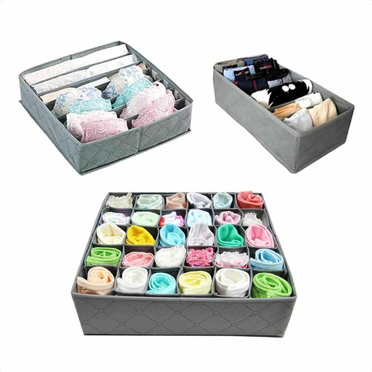 Foldable drawer organizer set of 3