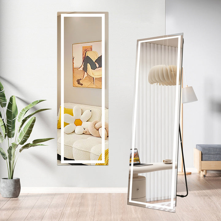 Standspiegel mit LED-Beleuchtung – nahtlos – dimmbar (50 x 160 cm)