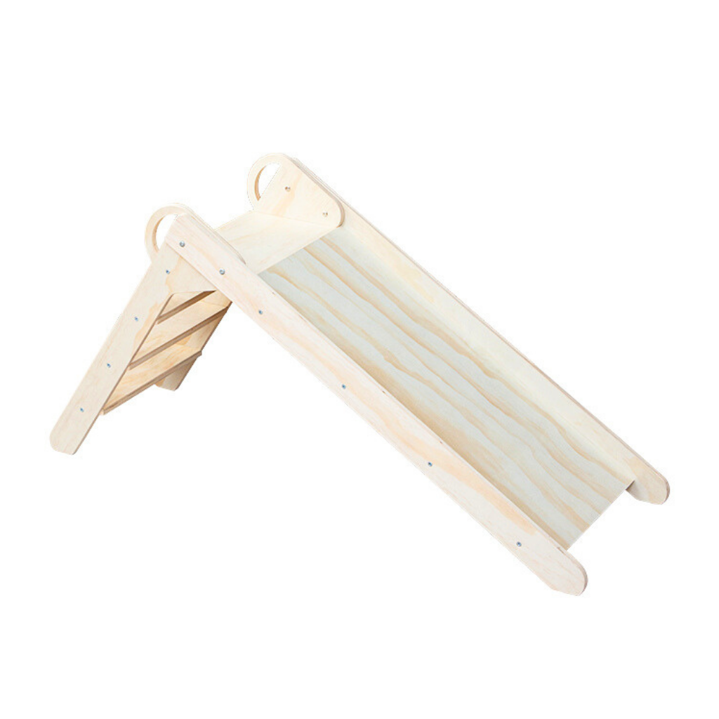 2-in-1 houten Montessori kinderglijbaan