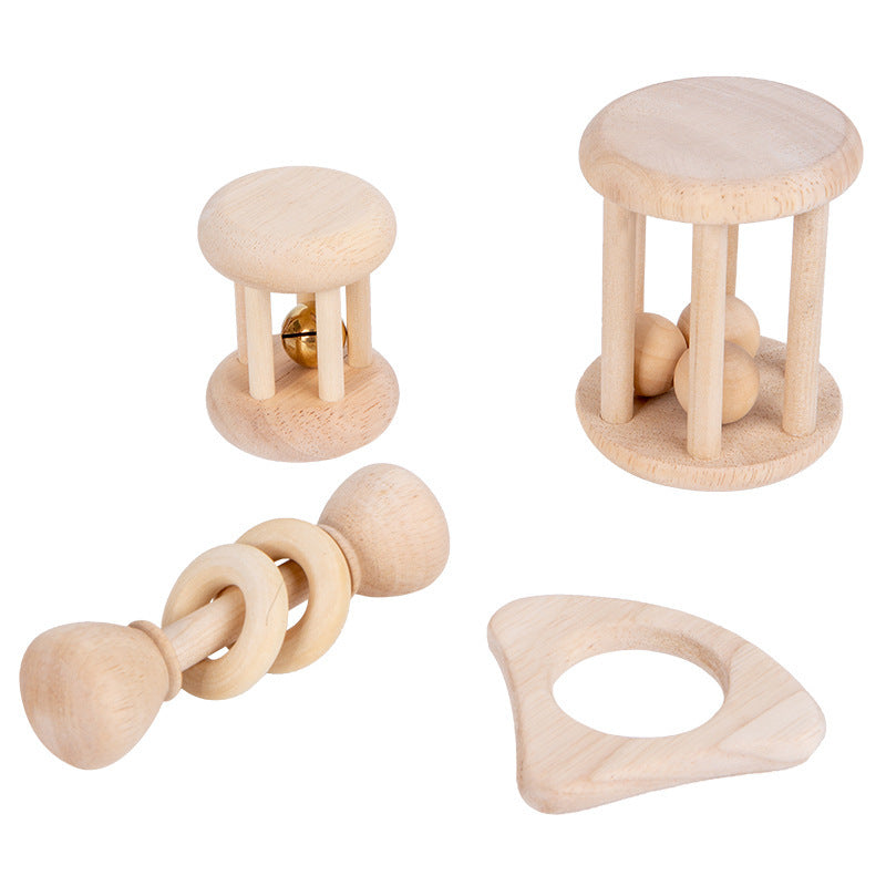 Buxibo - Ensemble de musique en bois 4 pièces - Instruments de musique pour enfants - Instruments jouets - Bois