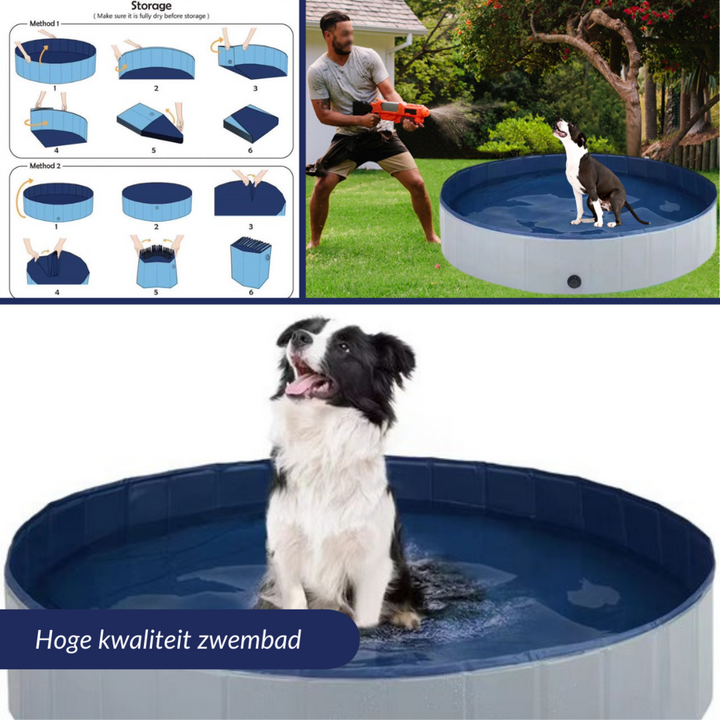 Above ground swimming pool for children and pets with UV protection