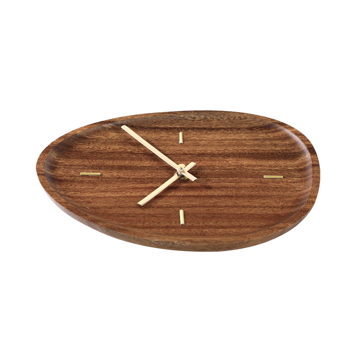 Reloj de pared Prague Japandi aspecto madera orgánica Ø 21 cm