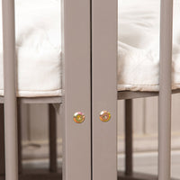Round baby box with wheels and mattress