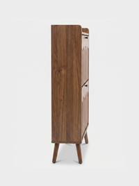 SensaHome Japandi shoe cabinet walnut 80x23.5x95 cm