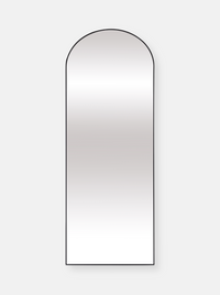 Miroir ovale sur pied en verre trempé Livia