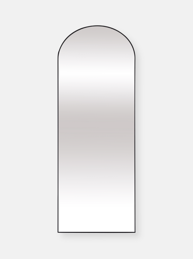 Miroir ovale sur pied en verre trempé Livia