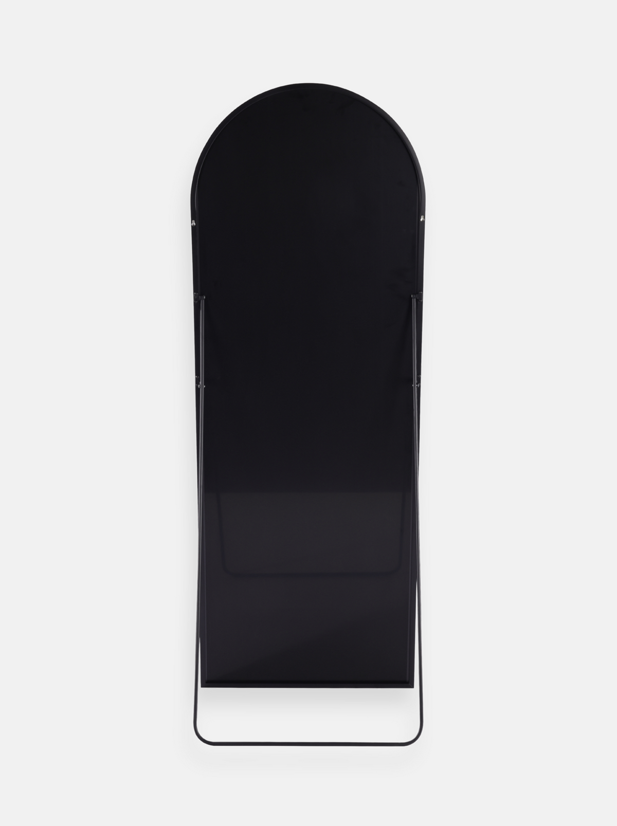 Miroir ovale sur pied en verre trempé Livia