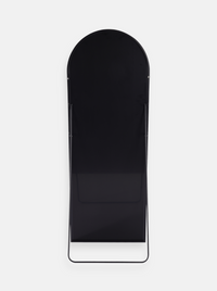 Miroir ovale sur pied en verre trempé Livia
