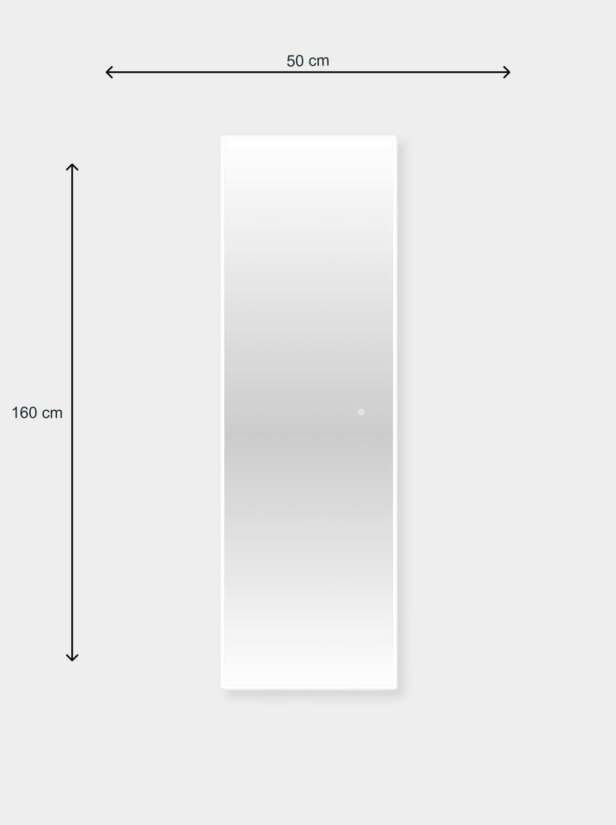 Miroir sur pied Sebastian avec éclairage LED