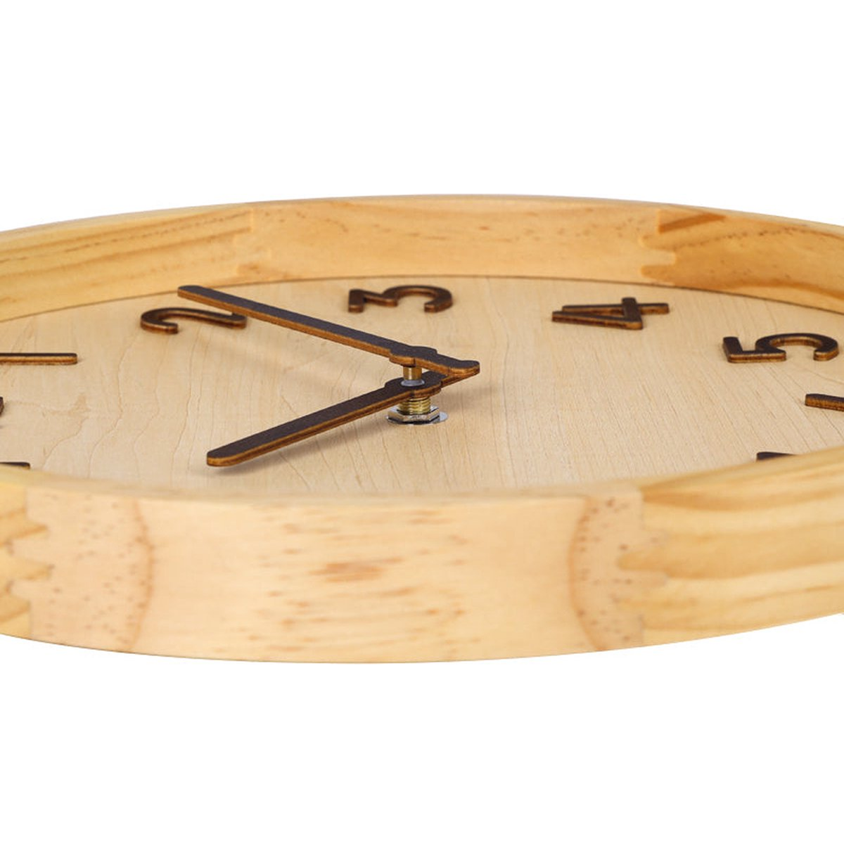 Wall clock Porto Nordic wooden style Ø 30 cm